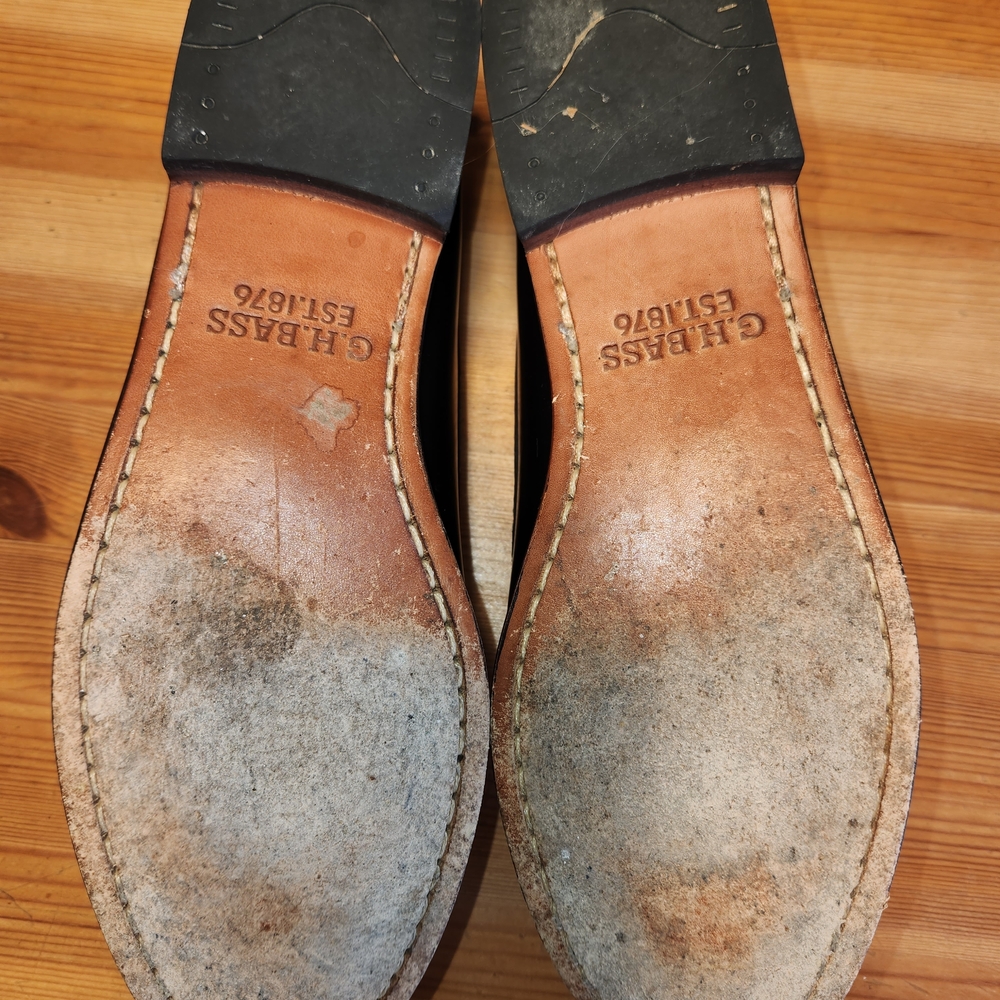 G.H. Bass & Co. Whitney Black Leather Loafers Women's Weejuns Free Shipping - Picture 5 of 7